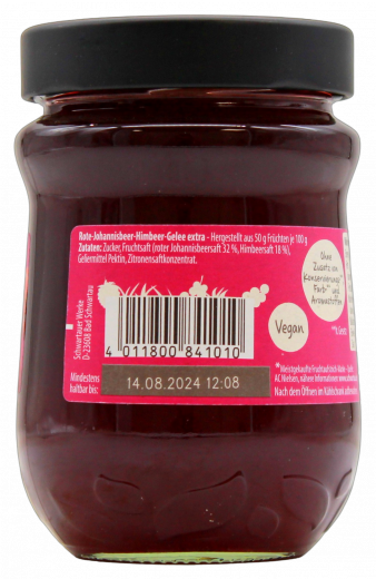Schwartau Extra Himbeer-Johannisbeere Gelee 4 x 340g Gläser