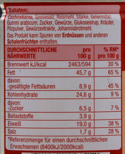 Gut & Günstig Cashewkerne pikant gewürzt, 10 x 150g Dosen