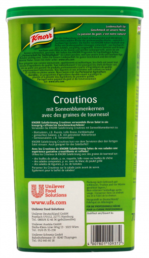 Knorr Salatkrönung Croutinos Sonnenblumenkerne, 1 x 700g Becher