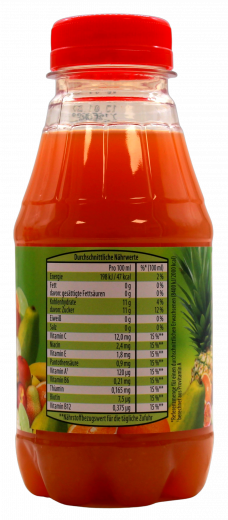 WeserGold Multivitamin 12-Fruchtnektar 24 x 330ml Flaschen EINWEG