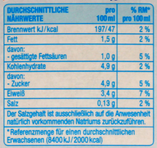 Gut & Günstig H-Milch 1.5%, 12 x 1l Getränkekarton