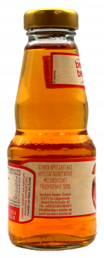 beckers bester Apfelsaft klar 12 x 200ml Flaschen MEHRWEG
