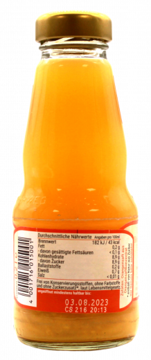 beckers bester Orangensaft 12 x 200ml Flaschen MEHRWEG