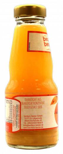 beckers bester Orangensaft 12 x 200ml Flaschen MEHRWEG