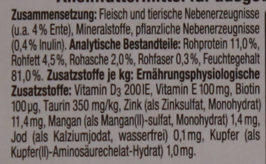 Gut & Günstig Schlemmerhappen mit Ente, 32 x 100g Schalen