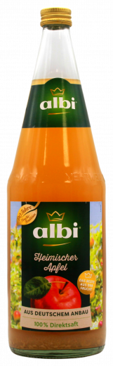 albi Apfel Direktsaft naturtrüb, 6 x 1000 ml Flaschen MEHRWEG