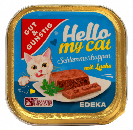 Gut & Günstig Schlemmerhappen mit Lachs, 32 x 100g Schalen