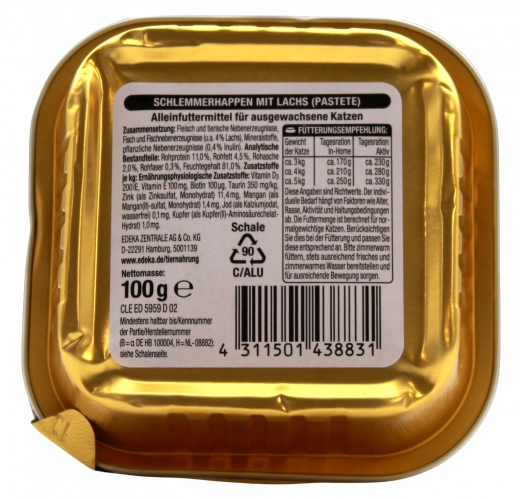 Gut & Günstig Schlemmerhappen mit Lachs, 32 x 100g Schalen