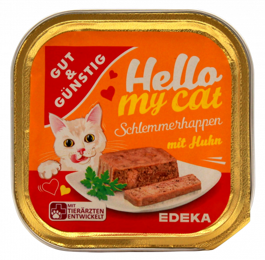 Gut & Günstig Schlemmerhappen mit Huhn, 32 x 100g Schalen