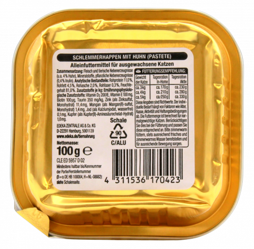 Gut & Günstig Schlemmerhappen mit Huhn, 32 x 100g Schalen