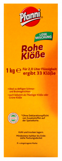 Pfanni Rohe Klösse, 1 x 1000g Packungen