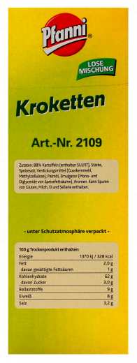 Pfanni Kroketten 2500g Packung