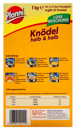 Pfanni Knödel halb und halb 2 x 1000g Packungen