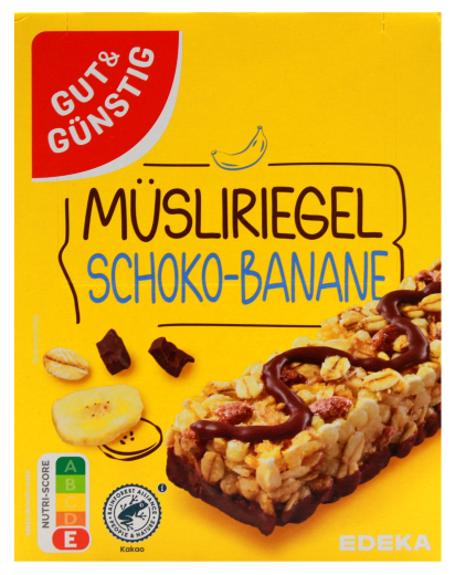 Gut & Günstig Müsliriegel Schoko-Banane 9 x 200g Packungen