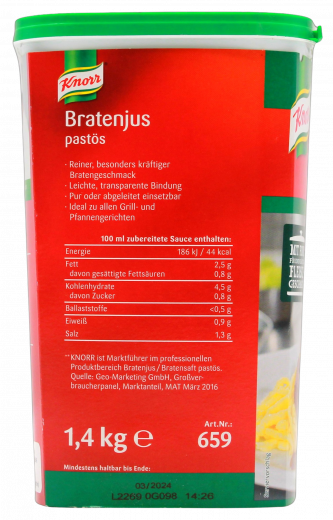 Knorr Bratenjus Pastös, 1400g Becher
