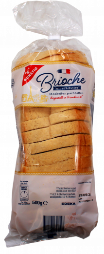 Gut & Günstig Brioche geschnitten, 7 x 500g Packungen