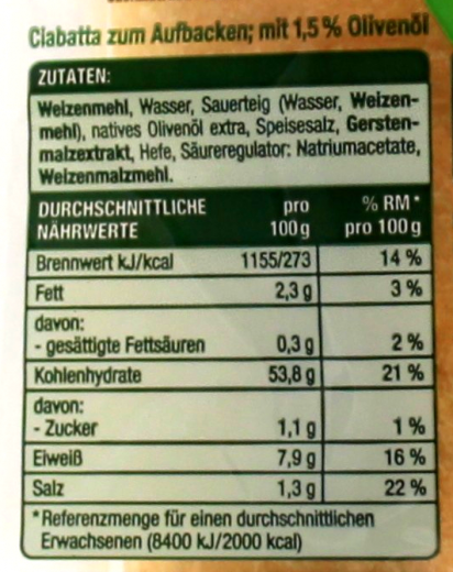 Gut & Günstig Ciabatta Classic, 8 x 300g Packungen