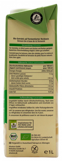 Alnatura Bio Reis-Drink, 8 x 1000 ml Packungen