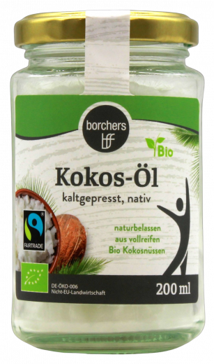 Borchers Bio BFF Kokos-Öl Nativ 3 x 200ml Gläser