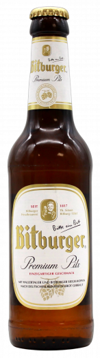 Bitburger Pils 4.8% vol., 24 x 330ml Flaschen MEHRWEG
