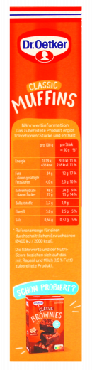 Dr. Oetker Classic Muffins Backmischung 8 x 380g Packungen