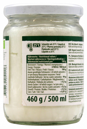 Bioasia Kokosnussöl virgin, 3 x 500ml Gläser