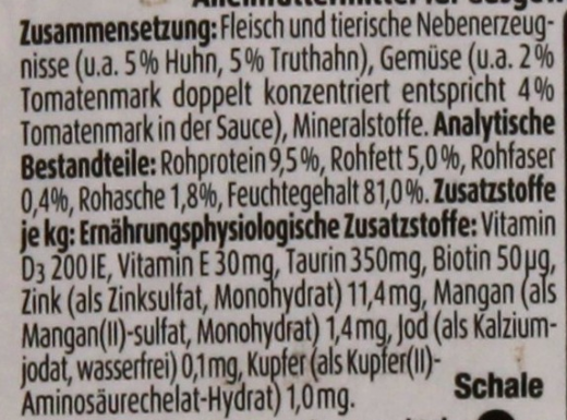 Edeka Feines Ragout mit Huhn & Truthahn in Tomatensauce 16 x 100g Becher