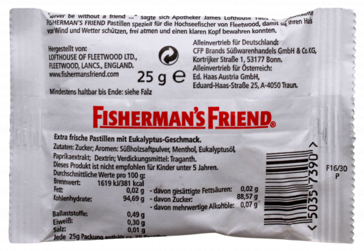 Fisherman's Friend Eucalyptus mit Zucker, 24 x 25g Beutel