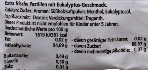 Fisherman's Friend Eucalyptus mit Zucker, 24 x 25g Beutel