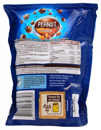 Gut & Günstig Erdnüsse in Milchschokolade, 24 x 250g Packungen