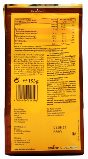 Werther‘s Original Karamell, 7 x 153g Beutel