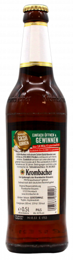 Krombacher Pils 4.8% vol., 20 x 500ml Flaschen MEHRWEG