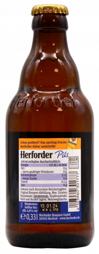 Herforder Pils 4.8% vol., 27 x 330ml Flaschen MEHRWEG