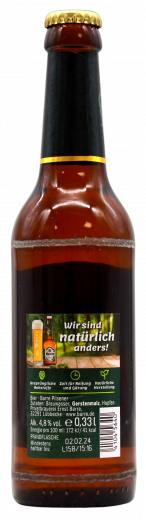Barre Pilsener 4.8% vol., 24 x 330ml Flaschen MEHRWEG