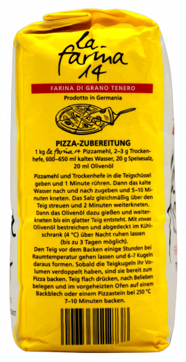 Frießinger Mühle la farina 14 Pizzamehl Typ 00, 14 5 x 1000g Packungen