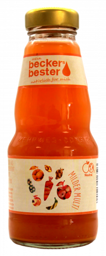 beckers bester milder Multivitaminsaft, 12 x 200ml Flaschen MEHRWEG