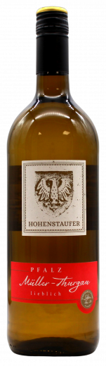 Hohenstaufer Pfalz Müller-Thurgau Weißwein lieblich QbA 10.5% vol., 6 x 1000ml Flasche