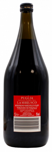 Lambrusco Puglia Rotwein 8% vol., 6 x 1500ml Flaschen