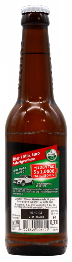 VELTINS Pilsener 4.8% vol., 24 x 330ml Flaschen MEHRWEG