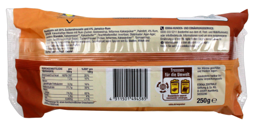 Herzstücke Rumkugeln mit 4% echtem Jamaica-Rum, 6 x 250g Schale