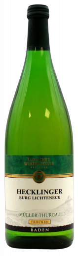 Hecklinger Burger Lichteneck Müller-Thurgau Weißwein trocken 11.5% vol., 6 x 1000ml Flaschen