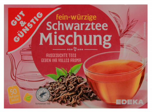 Gut & Günstig Schwarztee Mischung 6 x 87.5g Packungen
