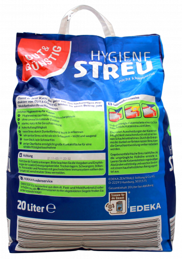 Gut & Günstig Hygiene Streu aus Naturmaterialien 20l Beutel