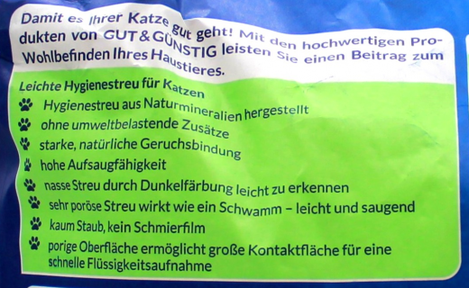 Gut & Günstig Hygiene Streu aus Naturmaterialien 20l Beutel