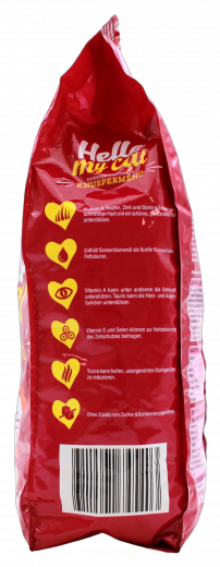 Gut & Günstig Hello my cat Knuspermenü mit Rind, 4 x 2000g Packungem