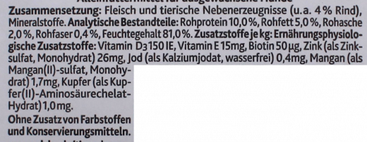 Edeka Feine Pastete mit Rind Hundefutter, 10 x 300g Becher