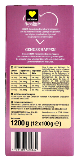 Edeka Herzstücke Genuss Happen in Sauce in 4 Geschmackssorten, 4 x 1200g Packungen