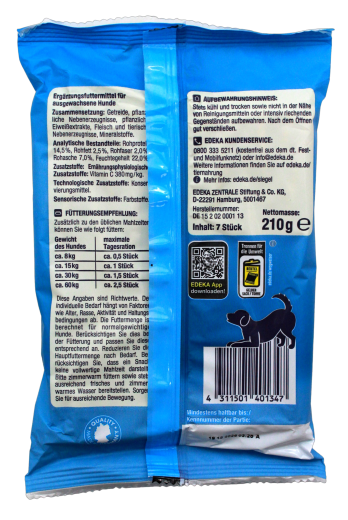 Herzstücke Dental Plus Kausnack für Hunde, 9 x 210g Beutel