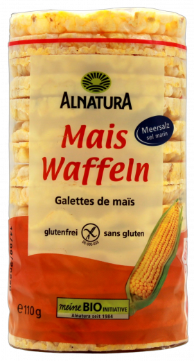 Alnatura Bio Mais-Waffeln mit Meersalz 6 x 110g Packungen