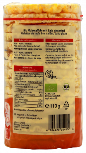 Alnatura Bio Mais-Waffeln mit Meersalz 6 x 110g Packungen